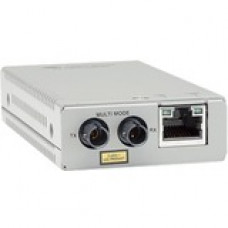 Allied Telesis MMC200LX/ST Transceiver/Media Converter - 1 x Network (RJ-45) - 1 x ST Ports - Single-mode - Fast Ethernet - 10/100Base-TX, 100Base-LX - Wall Mountable, Rack-mountable - TAA Compliant - TAA Compliance AT-MMC200LX/ST-960