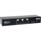 Tripp Lite 2-Port Dual Monitor DVI KVM Switch with Audio and USB 2.0 Hub, Cables included - 2 Computer(s) - 1 Local User(s) - 2560 x 1600 - 1 x Network (RJ-45) - 5 x USB - 6 x DVI - Desktop - TAA Compliant - REACH, RoHS, TAA Compliance B004-2DUA2-K