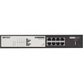 BUFFALO 8-Port Desktop/Rackmount Gigabit Ethernet PoE Web Managed Switch (BSL-PS-G2108M) - 8 x RJ-45 - Manageable - 10/100/1000Base-T BSL-PS-G2108M