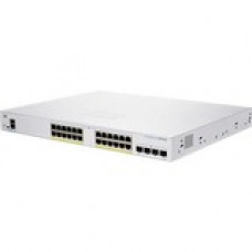 Cisco 350 CBS350-24P-4X Ethernet Switch - 24 Ports - Manageable - 2 Layer Supported - Modular - 195 W PoE Budget - Optical Fiber, Twisted Pair - PoE Ports - Lifetime Limited Warranty - TAA Compliance CBS350-24P-4X-NA