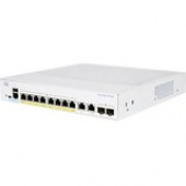 Cisco 350 CBS350-8FP-2G Ethernet Switch - 10 Ports - Manageable - 2 Layer Supported - Modular - 120 W PoE Budget - Optical Fiber, Twisted Pair - PoE Ports - Lifetime Limited Warranty - TAA Compliance CBS350-8FP-2G-NA