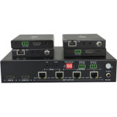 SIIG HDMI HDBaseT 1x4 1080p Extender/Splitter - 150m - 1 Input Device - 4 Output Device - 492.13 ft Range - 6 x Network (RJ-45) - 1 x HDMI In - 3 x HDMI Out - Serial Port - Full HD - 1920 x 1080 - Twisted Pair - Category 7 CE-H24011-S1