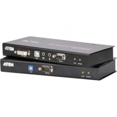 ATEN CE600 KVM Console/Extender-TAA Compliant - 1 Computer(s) - 196.85 ft Range - WUXGA - 1920 x 1200 Maximum Video Resolution - 2 x Network (RJ-45) - 3 x USB - 2 x DVI - 5.3 V DC Input Voltage - Rack-mountable - RoHS, WEEE Compliance CE600