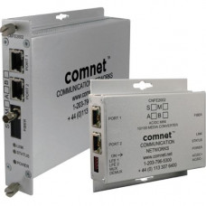 Comnet 2 Ch 10/100 Mbps Ethernet 1310/1550nm, 30 W PoE+, A Side - Network (RJ-45) - 2x PoE+ (RJ-45) Ports - 1 x SC Ports - SimplexSC Port - Single-mode - Fast Ethernet - 10/100Base-TX, 100BASE-FX CNFE2004S1APOE/M