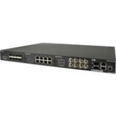 Comnet CTS24+2 Switch Chassis - Manageable - 2 Layer Supported - Modular - Twisted Pair, Optical Fiber - 1U High - Rack-mountable - TAA Compliance CTS24+2POE