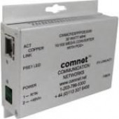 Comnet Commercial Grade 100Mbps Media Converter with 48V POE, Mini, SFP Required - 1x PoE+ (RJ-45) Ports - Fast Ethernet - 100Base-X, 10/100Base-T - 1 x Expansion Slots - SFP - 1 x SFP Slots - Rail-mountable, Desktop - TAA Compliance CWMCFESFPPOE30/M