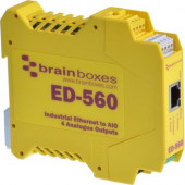 Brainboxes Ethernet to 4 Analogue Outputs + RS485 Gateway - Twisted Pair - 1 Total Expansion Slot(s) - 1 x Network (RJ-45) - 10/100Base-TX - Fast Ethernet - Rail-mountable ED-560