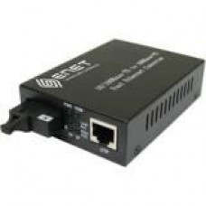 ENET 4x 10/100Base-T RJ45 to 1x Duplex SC 100Base-FX Multimode Fiber SC 2km Stand-Alone Media Converter - Lifetime Warranty ENMC-FE4T-MMF2