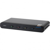 Belkin Universal Secure KVM Switch, 4 Port, Single Head - 4 Computer(s) - 1 Local User(s) - 3840 x 2160 - 11 x USBHDMIDisplayPort - TAA Compliant - TAA Compliance F1DN104KVM-UN-3