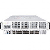 FORTINET FortiGate FG-4201F-DC Network Security/Firewall Appliance - 2 Port - 10/100/1000Base-T, 1000Base-X, 10GBase-X, 40GBase-X, 100GBase-X - 100 Gigabit Ethernet - AES (256-bit), SHA-256 - 30000 VPN - 28 Total Expansion Slots - 3U - Rack-mountable, Rai