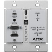 Harman International Industries AMX N2300 Series 4K UHD Video Over IP Decor Style Wallplate Encoder with KVM, PoE - 2 Computer(s) - 4K - 4096 x 2160 Maximum Video Resolution - 1 x Network (RJ-45) - 2 x USB - 1 x HDMI - 1 x VGA - Wall Plate FGN2315-WP