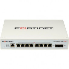 FORTINET FortiSwitch 108F-POE Ethernet Switch - 8 Ports - Manageable - Gigabit Ethernet - 10/100/1000Base-T, 1000Base-X - 2 Layer Supported - Modular - 2 SFP Slots - Power Supply - 74.40 W Power Consumption - 65 W PoE Budget - Optical Fiber, Twisted Pair 