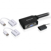 IOGEAR 2-Port VGA and DisplayPort KVM Switch Kit - 2 Computer(s) - 2048 x 1536 - 2 x USB2 x VGA - 2 x DisplayPort GCS22DPKIT