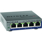 Netgear ProSafe Plus Switch, 5-Port Gigabit Ethernet - 5 Ports - 2 Layer Supported - Wall Mountable - Lifetime Limited Warranty-None Listed Compliance GS105E-200NAS