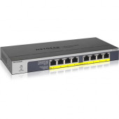 Netgear 8-port Gigabit Ethernet PoE+ Unmanaged Switch (GS108PP) - 8 Ports - 2 Layer Supported - Twisted Pair - Desktop, Wall Mountable, Rack-mountable - Lifetime Limited Warranty GS108PP-100NAS