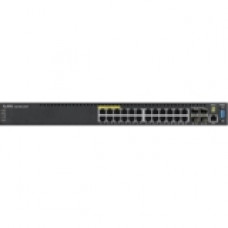 Zyxel 24-Port GbE L2+ PoE Switch - Manageable - 3 Layer Supported - Desktop - 2 Year Limited Warranty - RoHS Compliance GS3700-24HP