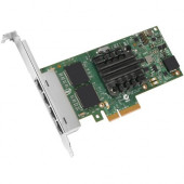 Intel Ethernet Server Adapter I350-T4 - PCI Express x4 - 4 Port - 10/100/1000Base-T - Internal - Low-profile, Full-height - Retail - RoHS Compliance I350T4