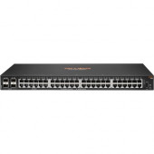HPE Aruba 6100 48G 4SFP+ Switch - 48 Ports - 3 Layer Supported - Modular - 44.20 W Power Consumption - Twisted Pair, Optical Fiber - 1U High - Rack-mountable, Wall Mountable - Lifetime Limited Warranty JL676A#B2E