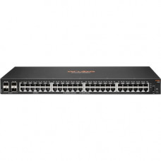 HPE Aruba 6100 48G 4SFP+ Switch - 48 Ports - Manageable - Gigabit Ethernet, 10 Gigabit Ethernet - 10/100/1000Base-T, 10GBase-X - 3 Layer Supported - Modular - 44.20 W Power Consumption - Twisted Pair, Optical Fiber - 1U High - Rack-mountable, Wall Mountab