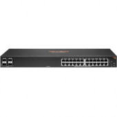 HPE Aruba 6100 24G 4SFP+ Switch - 24 Ports - 3 Layer Supported - Modular - 33 W Power Consumption - Twisted Pair, Optical Fiber - 1U High - Rack-mountable, Wall Mountable - Lifetime Limited Warranty JL678A#B2E