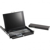 Black Box ServTray Complete, 17", Single-Port KVM Module, DVI, VGA, PS/2 or USB - 17" LCD - 1024 x 768 - 1 x PS/2 Port - 1 x USB - 1 x DVI - 1 x VGA - 1 - Keyboard - 1U High - TAA Compliant - TAA Compliance KVT417A-1UV-R3