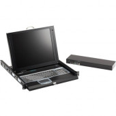 Black Box ServTray 17" LCD Console Drawer with 8-Port VGA, PS2 KVM Switch - 8 Computer(s) - 17" LCD - 1280 x 1024VGA - Keyboard - 1U High - TAA Compliant KVT417A-8PV-R2