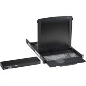 Black Box ServTray 19" LCD Console Drawer with 1-Port KVM Switch - 19" LCD - 1280 x 1024 - 1 x USB - 1 x DVI - 1 x VGA - Keyboard - TouchPad - 120 V AC, 230 V AC Input Voltage - 1U High - TAA Compliant - TAA Compliance KVT419A-1UV-R3