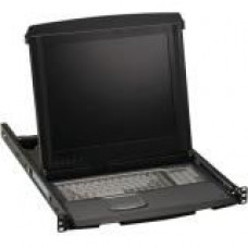 Black Box ServView V with 16-Port KVM Switch, VGA, USB, PS/2 - 16 Computer(s) - 17" LCDPS/2 PortUSBVGA - Keyboard - 1U High - TAA Compliance KVT517A-16UV