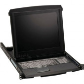 Black Box ServView V with 8-Port KVM Switch, VGA, USB, PS/2 - 8 Computer(s) - 17" LCD - 1280 x 1024PS/2 PortUSBVGA - 1U High - TAA Compliance KVT517A-8UV