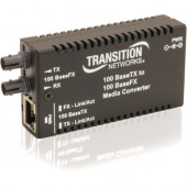 TRANSITION NETWORKS Mini Fast Ethernet Media Converter - 1 x Network (RJ-45) - 10/100Base-TX - 1 x Expansion Slots - 1 x SFP Slots - Wall Mountable, Rack-mountable, Desktop - TAA Compliance M/E-TX-FX-01(SFP)-NA