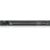 Zyxel Telco-Class Layer 2 Gigabit Carrier Ethernet Switch - 4 x Gigabit Ethernet Network, 24 x Gigabit Ethernet Expansion Slot, 4 x Gigabit Ethernet Expansion Slot - Manageable - Optical Fiber, Twisted Pair - Modular - 2 Layer Supported - Desktop MGS3520-