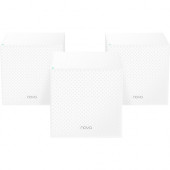 Tenda nova MW12 Wi-Fi 5 IEEE 802.11a/b/g/n/ac Wireless Router - Tri Band - 2.40 GHz ISM Band - 5 GHz UNII Band - 4 x Antenna(4 x Internal) - 262.50 MB/s Wireless Speed - 3 x Network Port - Gigabit Ethernet - Desktop NOVA MW12(3-PACK)