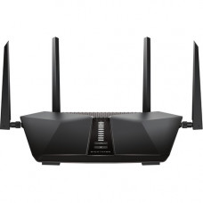 Netgear Nighthawk AX6 RAX50 IEEE 802.11ax Ethernet Wireless Router - 2.40 GHz ISM Band - 5 GHz UNII Band - 4 x Antenna(4 x External) - 675 MB/s Wireless Speed - 4 x Network Port - 1 x Broadband Port - USB - 5 Gigabit Ethernet - VPN Supported - Desktop RAX