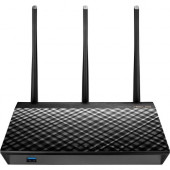 Asus RT-AC66U B1 IEEE 802.11ac Ethernet Wireless Router - 2.40 GHz ISM Band - 5 GHz UNII Band(3 x External) - 1750 Mbit/s Wireless Speed - 4 x Network Port - 1 x Broadband Port - USB - Gigabit Ethernet - VPN Supported - Desktop RT-AC66U B1