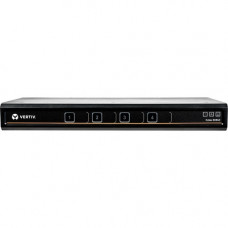 VERTIV Cybex SC840 Secure 4-Port KVM Switch, Single-Head DVI-I (dual-link) - 4 Computer(s) - 1 Local User(s) - 2560 x 1600 - 2 x PS/2 Port - 7 x USB - 5DVI - Desktop, Rack-mountable - TAA Compliant - TAA Compliance SC840-201