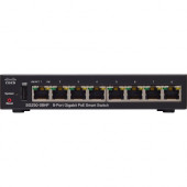 Cisco SG250-08HP 8-Port Gigabit PoE Smart Switch - 8 Ports - Manageable - 2 Layer Supported - Twisted Pair - Rack-mountable - Lifetime Limited Warranty SG250-08HP-K9-NA