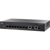 Cisco SG300-10SFP Layer 3 Switch - Manageable - Refurbished - 3 Layer Supported - Optical Fiber - Desktop - Lifetime Limited Warranty SG300-10SFPK9UK-RF