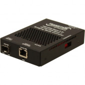 TRANSITION NETWORKS SGFEB1040-230 Transceiver/Media Converter - 1 x Network (RJ-45) - Gigabit Ethernet - 10/100/1000Base-T, 1000Base-X - 2 x Expansion Slots - SFP (mini-GBIC) - 2 x SFP Slots - Standalone, Wall Mountable, Rail-mountable - TAA Compliance SG