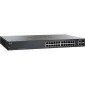 Cisco SF200-24P 24-Port 10/100 PoE Smart Switch - 26 Ports - Manageable - Refurbished - 2 Layer Supported - Twisted Pair - Desktop SLM224PT-NA-RF