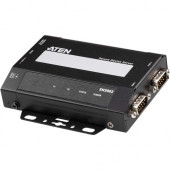 ATEN SN3002 2-Port RS-232 Secure Device Server - Twisted Pair - 1 x Network (RJ-45) - 2 x Serial Port - 10/100Base-TX - Fast Ethernet - Desktop, Wall Mountable, DIN Rail Mountable, Rack-mountable SN3002