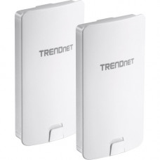 Trendnet TEW-840APBO2K IEEE 802.11ac 867 Mbit/s Wireless Bridge - 5 GHz, 2.40 GHz - MIMO Technology - 2 x Network (RJ-45) - Wall Mountable, Pole-mountable - 2 Pack TEW-840APBO2K CA