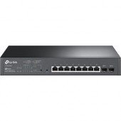 TP-Link JetStream 10-Port Gigabit Smart Switch with 8-Port PoE+ - 10 Ports - Manageable - 4 Layer Supported - Modular - 150 W PoE Budget - Twisted Pair, Optical Fiber - PoE Ports - Desktop, Rack-mountable - TAA Compliance TL-SG2210MP