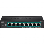 Trendnet 8-Port Gigabit EdgeSmart PoE+ Switch (61W) - 8 Ports - 2 Layer Supported - Twisted Pair - Wall Mountable - TAA Compliance TPE-TG82ES