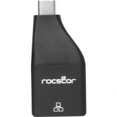 Rocstor USB-C to Gigabit Ethernet Adapter - USB 3.0 - USB 3.0 Type C - 125 MB/s Data Transfer Rate - 1 Port(s) - 1 - Twisted Pair - 10/100/1000Base-T - Desktop Y10A240