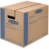 Fellowes Bankers Box SmoothMove&trade; Prime Moving Boxes, Small - Internal Dimensions: 12" Width x 16" Depth x 12" Height - External Dimensions: 12.4" Width x 17.3" Depth x 12.6" Height - Lid Lock Closure - Heavy Duty - 