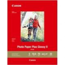 Canon Plus Glossy II PP-301 Inkjet Print Photo Paper - Letter - 8 1/2" x 11" - 70 lb Basis Weight - Glossy - 92 Brightness - 20 Sheet - TAA Compliance 1432C003