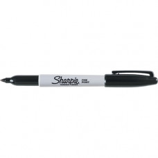 Newell Rubbermaid Sharpie Permenant Marker - Fine Marker Point - Black - 5 / Pack 1752374