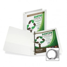 Samsill Earth&#39;&#39;s Choice Round Ring View Binders - 1" Binder Capacity - Letter - 8 1/2" x 11" Sheet Size - 225 Sheet Capacity - 3 x Round Ring Fastener(s) - 2 Internal Pocket(s) - Vinyl, Cardboard, Polypropylene, Chipboard - 