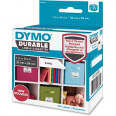 Newell Rubbermaid Dymo LabelWriter Labels - Permanent Adhesive - 1" Width x 2 1/8" Length - Thermal Transfer - White - Plastic, Polypropylene - 160 / Roll - 160 / Roll - TAA Compliance 1976411