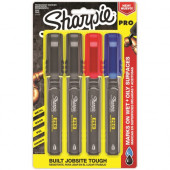 Newell Rubbermaid Sharpie PRO Fine Tip Permanent Markers - Fine Marker Point - 4 / Card 2018324